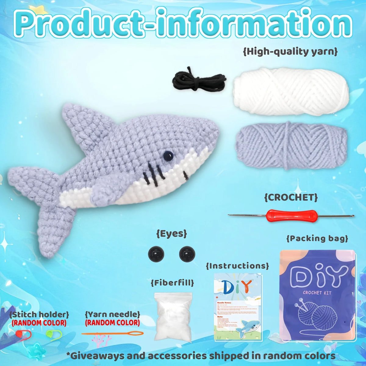 Shark Crochet Kit for Beginners
