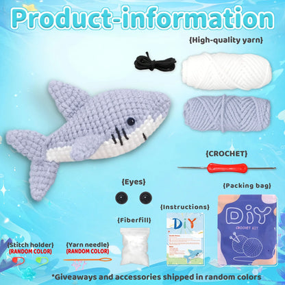 Shark Crochet Kit for Beginners