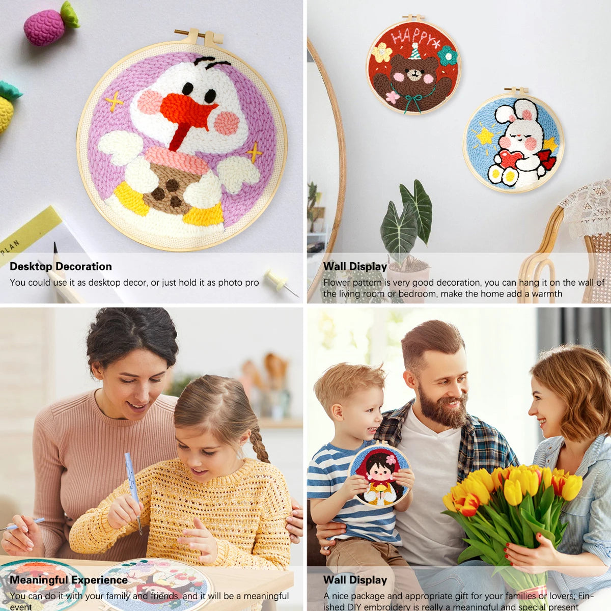 Punch Needle Kit: Sweet Animals