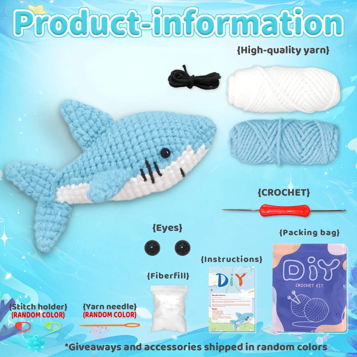 Shark Crochet Kit for Beginners