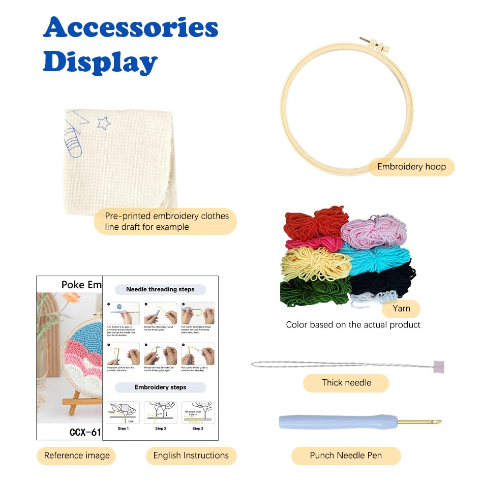 Punch Needle Kit: Cozy Critters